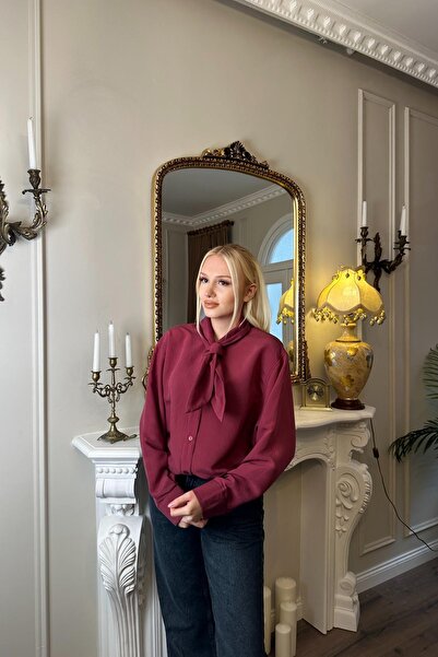 lizge giyim Blazer with Collar Fastening Detail