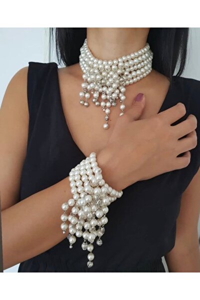 Gafy Design İnci Tasma Kolye ve Bileklik