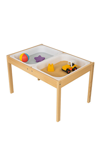Galery Wood رمل ون้ำ طبيعي من خشب الصنوبر لنشاطات مونتيسوري الحسية، طاولة أنش...