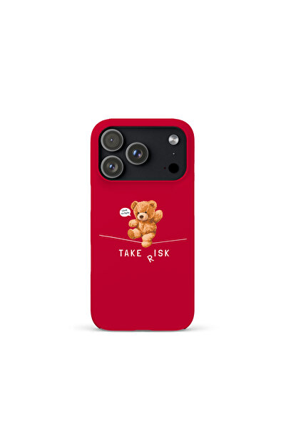 KaffCase حافظة هاتف آيفون 17 برو تيك ريسك تيدي بير من السيليكون الفاخر