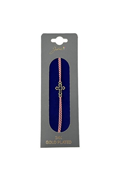 Flippy 24k Gold Plated Bracelet, Jolie, CROSS Model, Martisor Bracelet, with ...