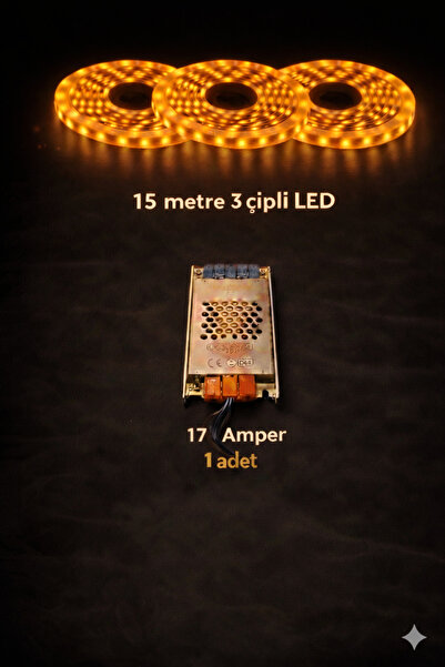 ZMR LUMIXA 3 ÇİPLİ 15 METRE AMBER LET + TRAFO