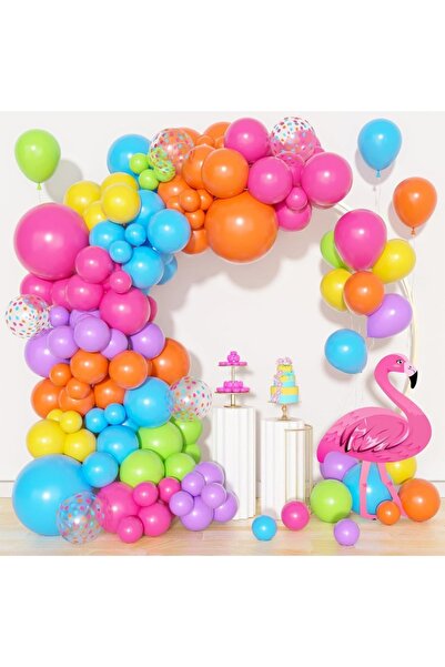 Printisor Balloon set 124 pieces, multicolor, blue, green, pink, yellow, birt...