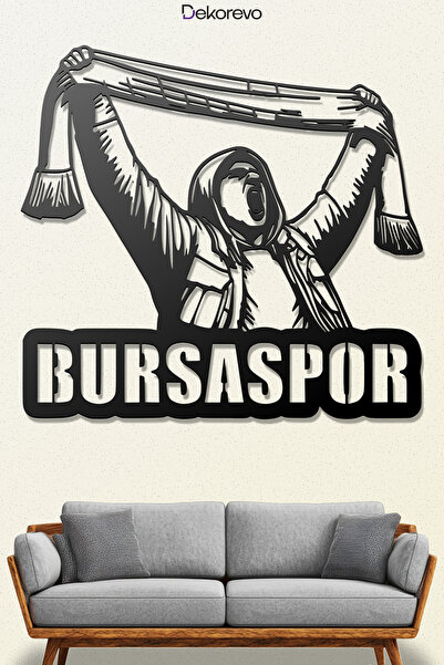 Dekorevo Bursa Taraftar Metal Duvar Tablosu - Metal Duvar Sanatı