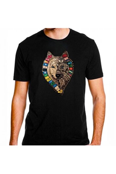 YK WEAR Μπλουζάκι με στάμπα τουρκικής σημαίας BOZKURT για Γυναίκες / Άνδρες