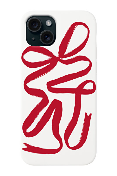 shoptocase iPhone 13 Compatible Gift Ribbon Patterned Suede Inside Launch Pho...