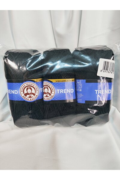 Ören Bayan Trend Siyah El Örgü İpi (3 Adet) - Renk: 999