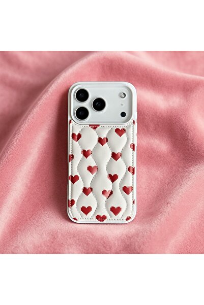 daystar Premium heart patterned inflatable puffer case compatible with iphone 17