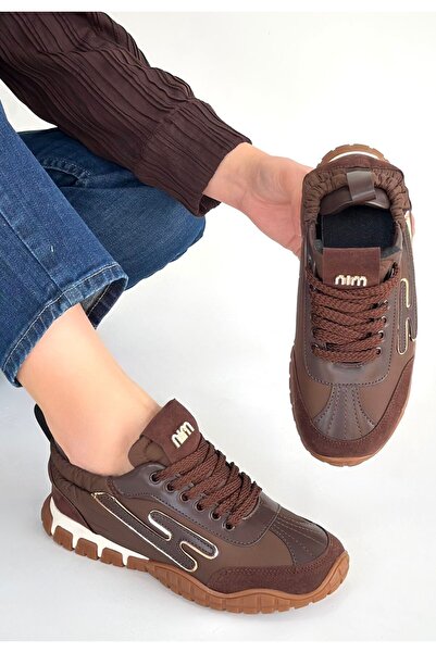 STUMBANNG Huer Brown Nubuck Lace-Up Sneakers