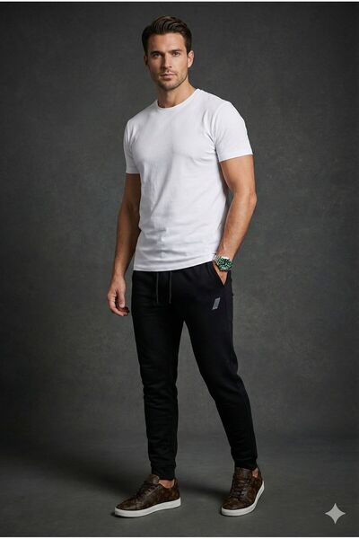 Plus Scorpion Tapered fit sweatpants with Elastic Waist