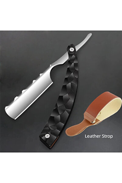 Choice1 ماكينة حلاقة احترافية سوداء اللون بشفرة مستقيمة مع حزام شحذ - ماكينة ...