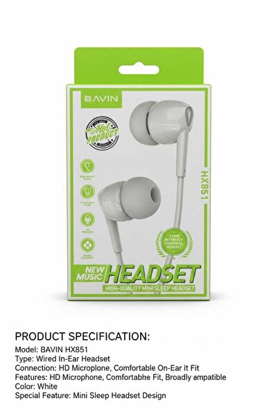 Bavin HEADSET EAR PHONE 3.5MM HX851