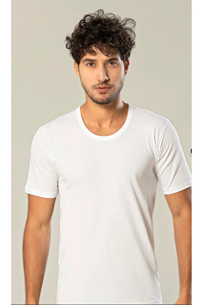 Erdem Men'S, White, 100% Cotton, Combed Cotton O-Neck 6-Pack T-Shirt