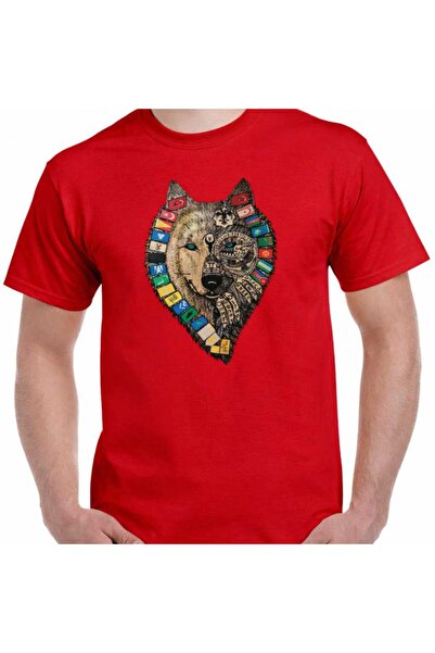 YK WEAR Μπλουζάκι με στάμπα τουρκικής σημαίας BOZKURT για Γυναίκες / Άνδρες