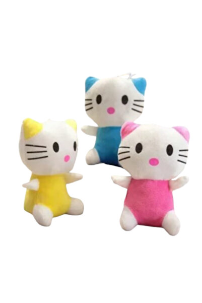 Other لعبة قطة وبري للأطفال - قطة كرتونية ناعمة بألوان متعددة (أصفر، أزرق، ور...