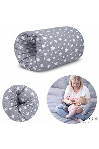 LinoaBaby Practical Breastfeeding Support Sleeve Pillow 100% Organic Cotton G...