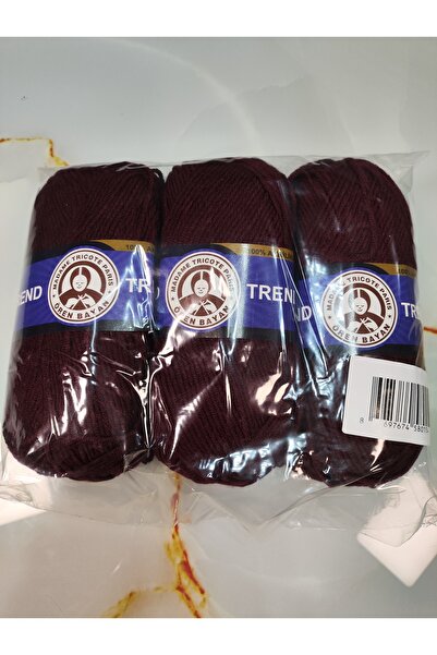 Ören Bayan TREND Burgundy pređa za ručno pletenje (3 komada) - Boja: 035