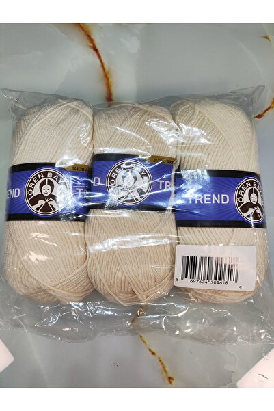 Ören Bayan TREND Beyaz El Örgü İpi (3 Adet) - Renk: 004