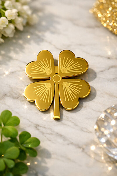 Neel butik 🍀✨ Gold Dört Yapraklı Çelik Yonca Broş ✨🍀