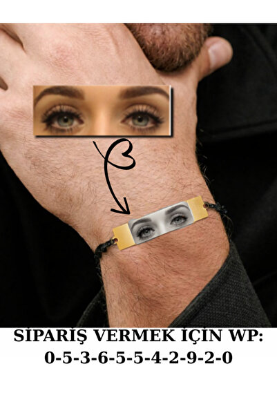 lazerizi Kişiye Özel Lazer İşleme Göz Resimli Bileklik