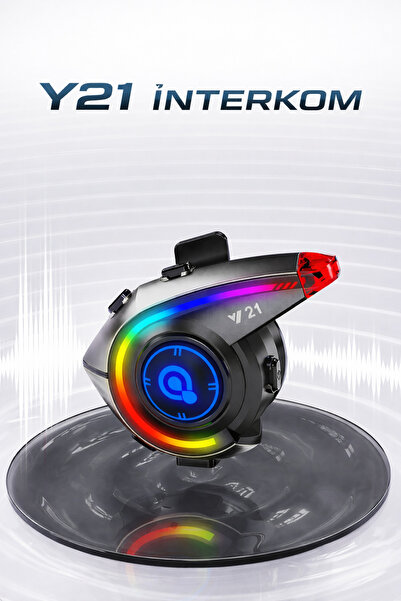 Abbruch Su Geçirmez Bluetooth Kask Kulaklığı Motosiklet İntercom RGB Işıklı B...