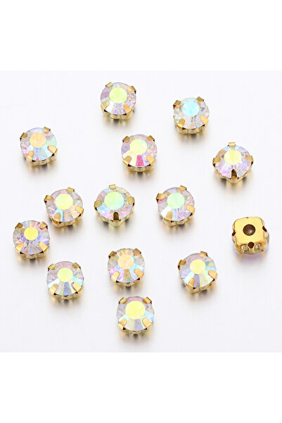 Choice5 خرز زجاجي كريستالي مرصع بالأحجار الكريمة بلون AB، 50 قطعة، 6 مم، لصنع...