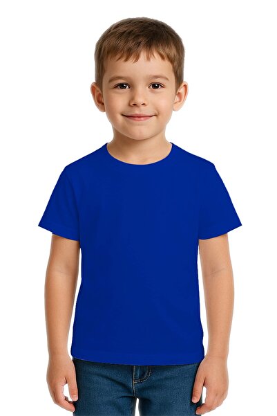 SEDİRLİ Unisex Solid Color Kids T-Shirt Cotton Combed Fabric