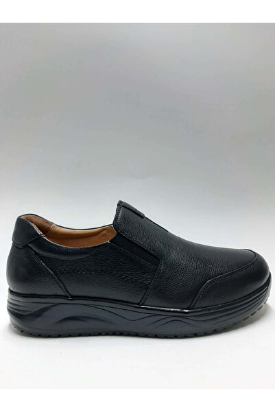 Retto Genuine Leather Orthopedic Lightweight Faylon Sole Black Laceless Daily...