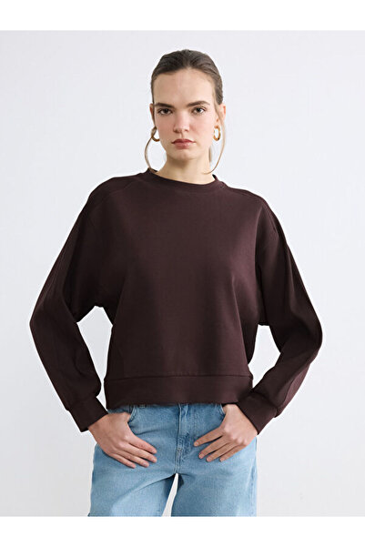 LC Waikiki Rmz Gi̇yi̇m Farkiyla Zero Roba Collar Loose Fit Women's Sweatshirt