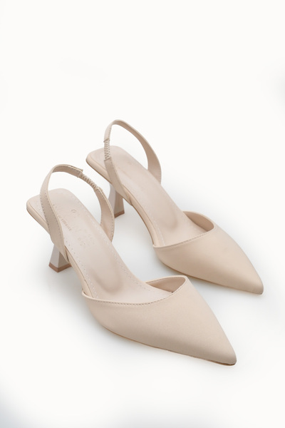 Riccon Women's Pointed Toe Open Back Thin Heeled Shoes 001206 Matte Leather