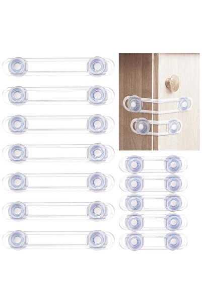 ABJ عبوة من 15 قفلًا لاصقًا متعدد الاستخدامات - أقفال أمان للأطفال لحماية خزا...