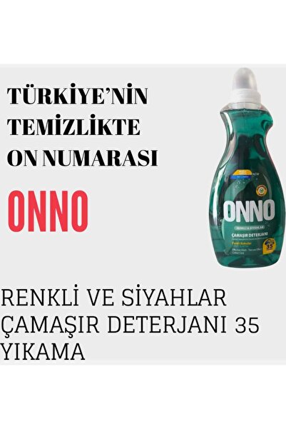 ONNO ÇAMAŞIR DETERJANI 1500 ML (35 YIKAMA) RENKLİ VE SİYAHLAR İÇİN