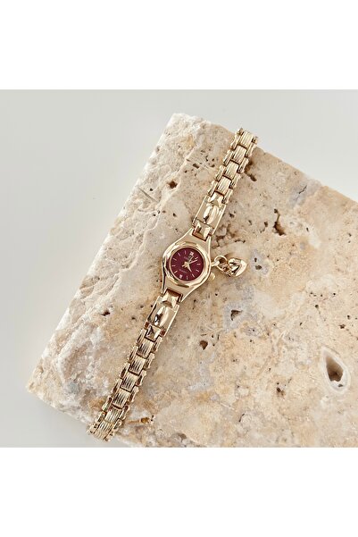 Vesce Atelier Lunor Gold Saat Bordo