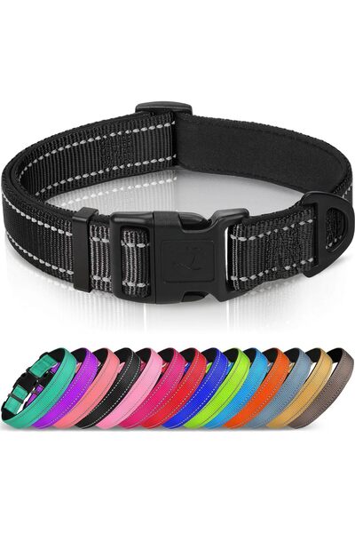 generel Joytale Reflective Dog Collar, Soft Neoprene Padded, Metal D-Ring, Ny...