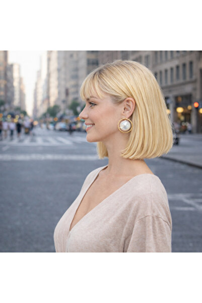 PaminBags Aksesuar Wire Framed Ball Pearl Earrings Lns00152