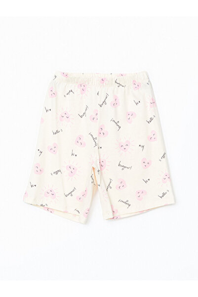 LC Waikiki Pantaloni scurți de pijama pentru fete, cu imprimeu și talie elast...