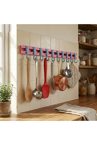 usin 10lu Yapışkanlı Portmanto Hol Antre Duvar Banyo Havlu Askısı Mutfak Askı...