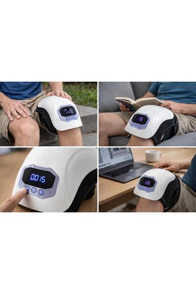 OEM Aparat masaj genunchi cu încălzire, vibrații și LED, reîncărcabil, amelio...