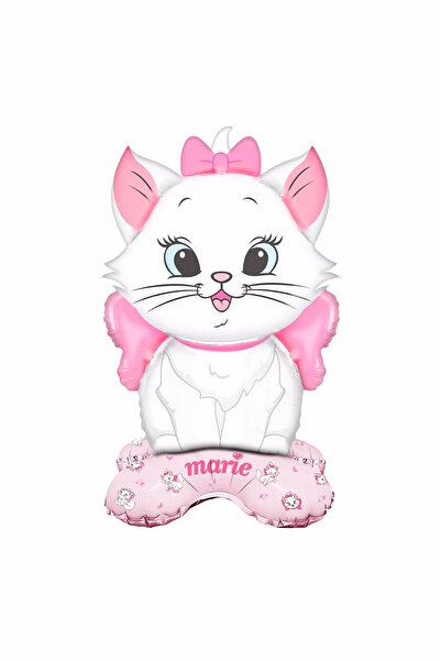 Party City White Cat Foil Balloon with Feet 55X41 cm – Standing Cat Figure Pa...