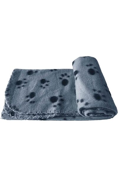 SOWUGI Pet Blanket Cushion Dog Cat Fleece Blankets Pet Sleep Mat (Grey)