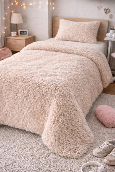 EYPRICH Kuzu Plush Bedspread and Pillow Set - Soft Textured 150X250Cm