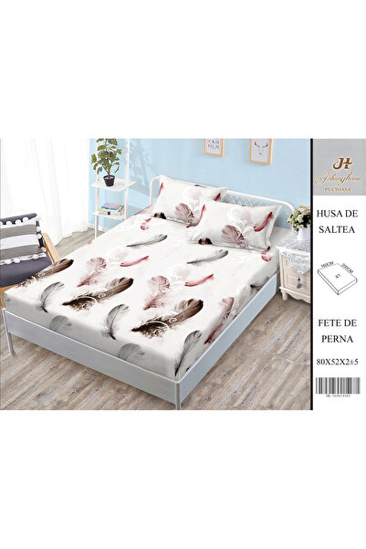 FIONNA.RO Satin Cotton Cover With Stretchy And Pillowcases 160X200cm - White ...