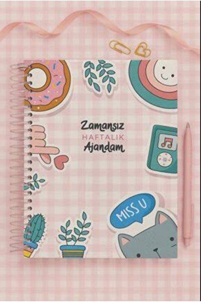 mcolor Zamansız Ajanda Spiralli Sert Kapak Zamansız Ajanda Planlayıcı