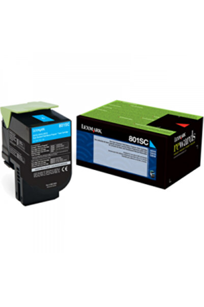 Lexmark Тонер касета за принтер 80C2SC0 Cyan Return