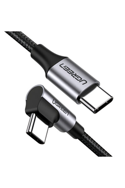 Ugreen Cablu Date si Incarcare USB-C - USB-C US255 Angled, 60W, 3m, Gri