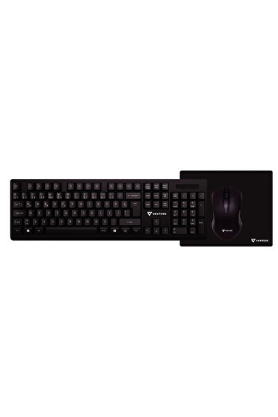 VENTURE VTK101 Wireless Keyboard & Mouse Set (Mouse Pad Hediyeli)