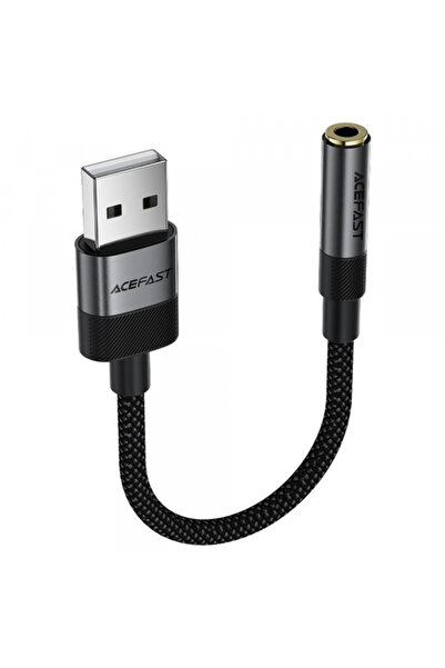 Acefast Adaptor audio J13, USB-A - 3.5mm, Negru