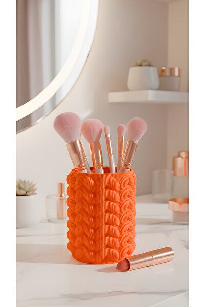 END Design Woven Textured Makeup Organizer – Modern Home Accessory, Multi-Col...