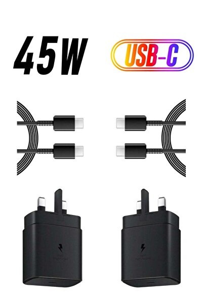 Shopi شاحن فائق السرعة بقوة 45 واط لهواتف سامسونج، مزود بمقبس USB-C من نوع Gc...
