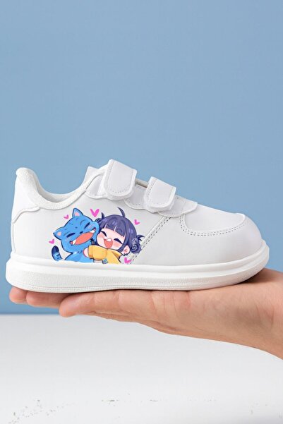 archiepet Μπλε αθλητικά παπούτσια για κορίτσια με στάμπα γλυκιάς γατούλας και...